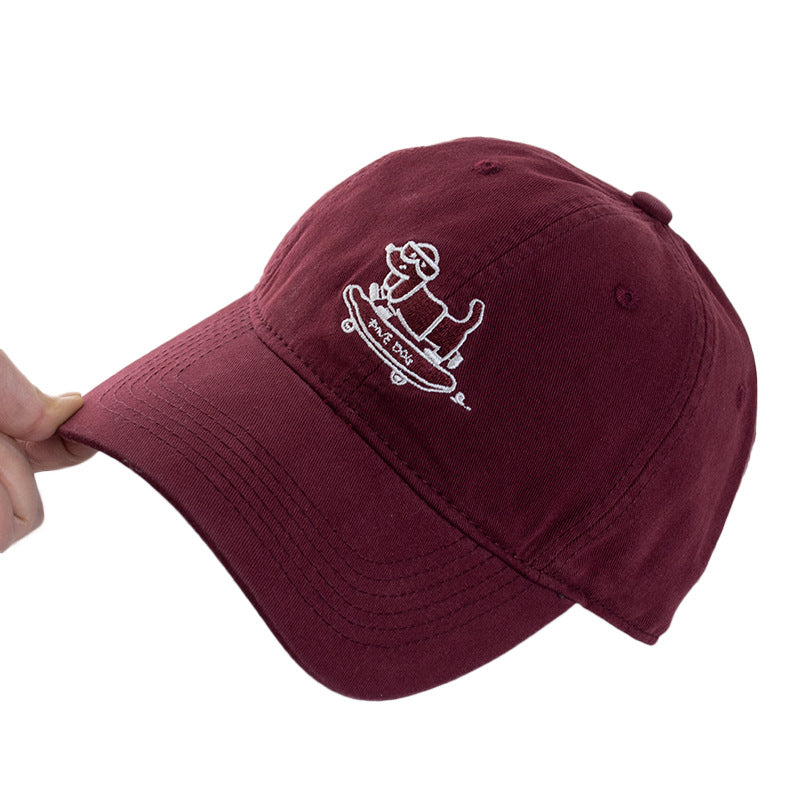 Wholesale Cute Skateboard Puppy Baseball Cap Soft Top Sunshade Hat